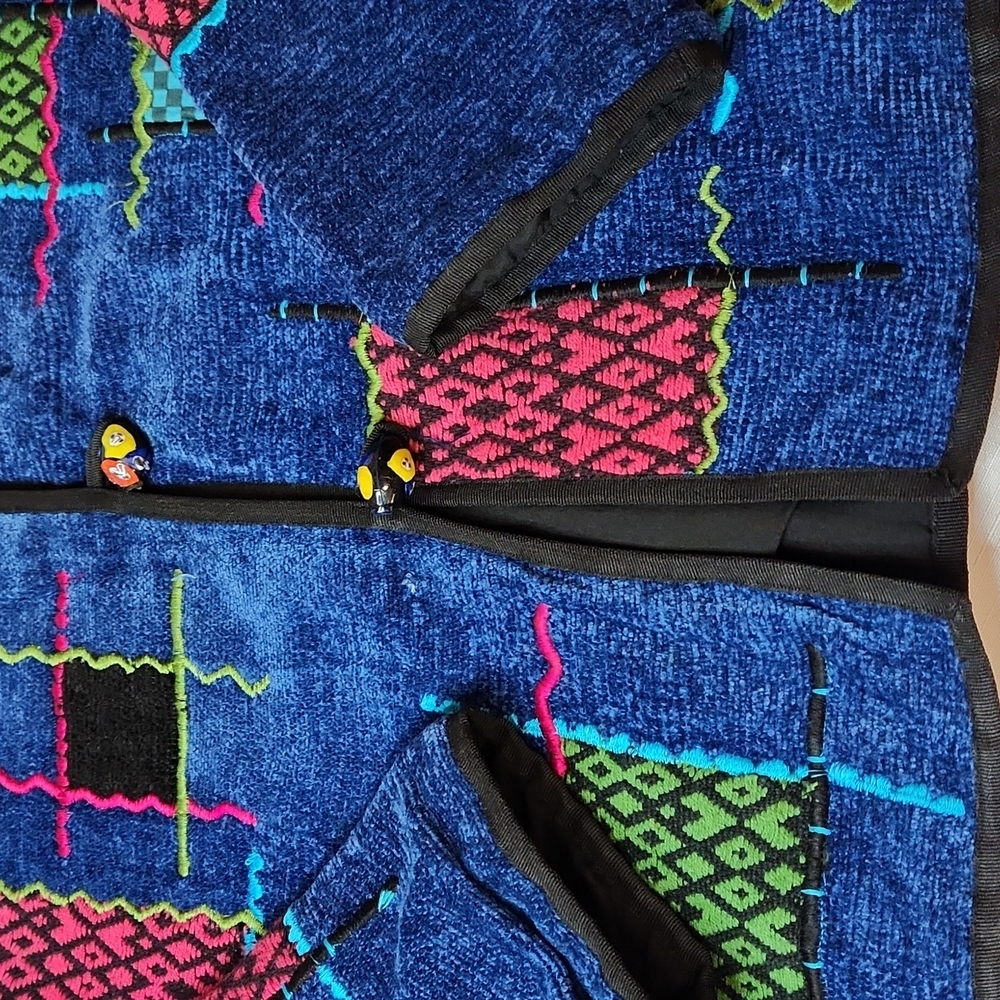 Allure Vintage Patchwork Cardigan Sweater. Size L - Picture 4 of 13